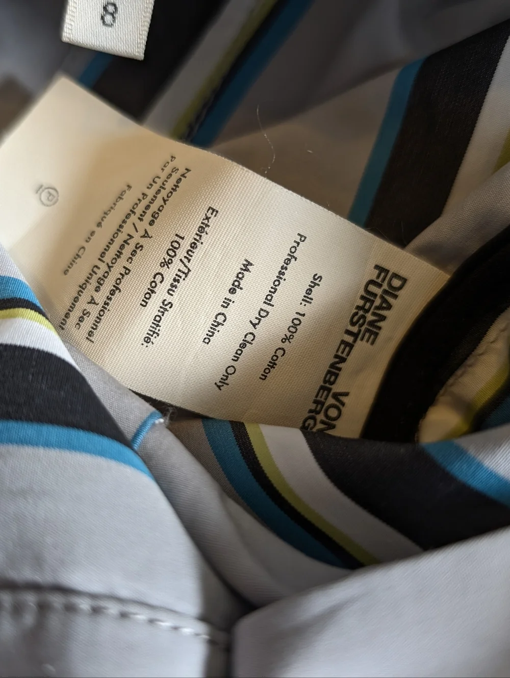 Diane von Furstenberg DVF Striped Belted Maxi Shirtdress – Size 8 – Like New - Picture 15 of 16